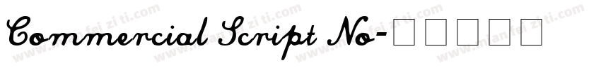 Commercial Script No字体转换
